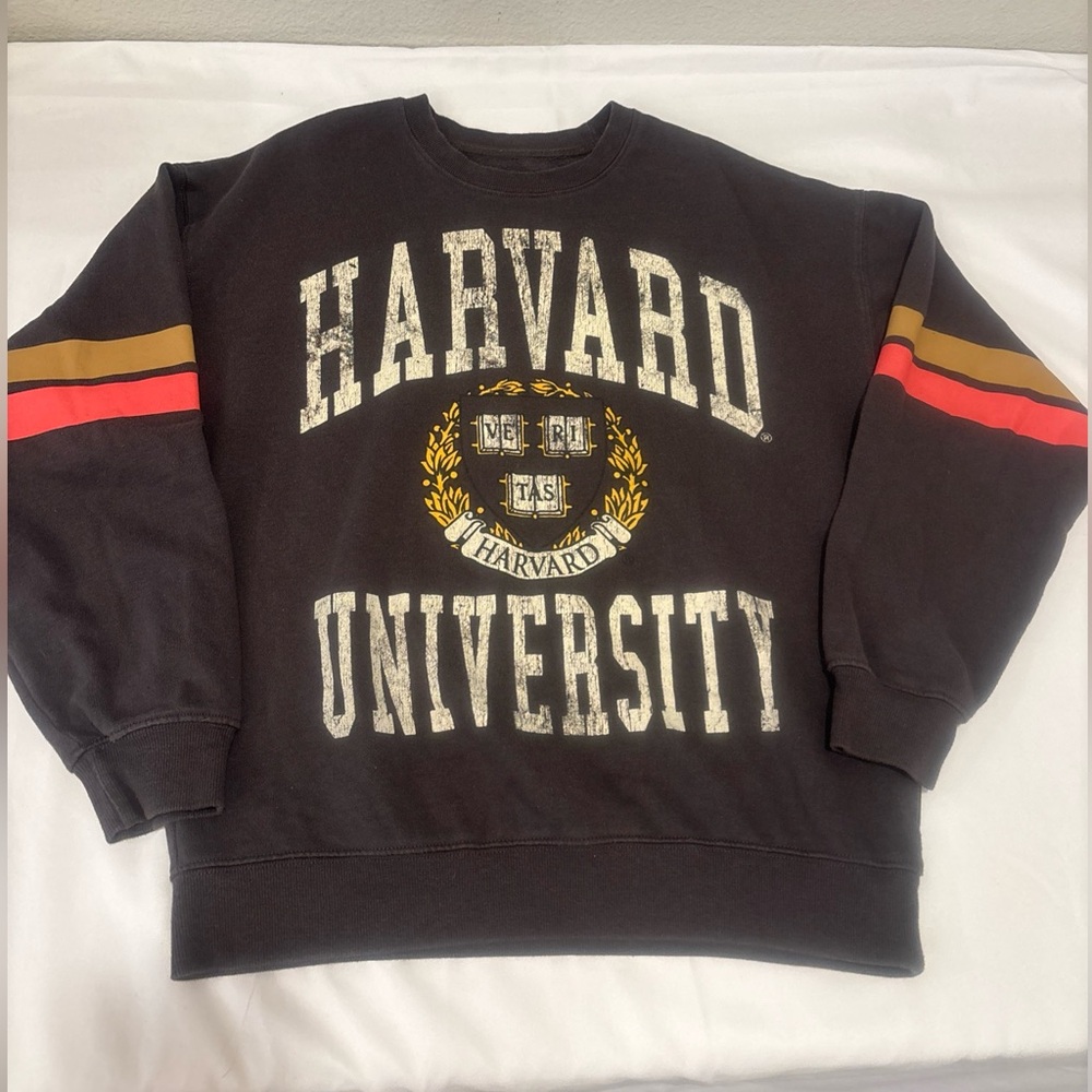 Harvard University Gray Sweater Men Size XS unisex 
College lounge wear Preppy